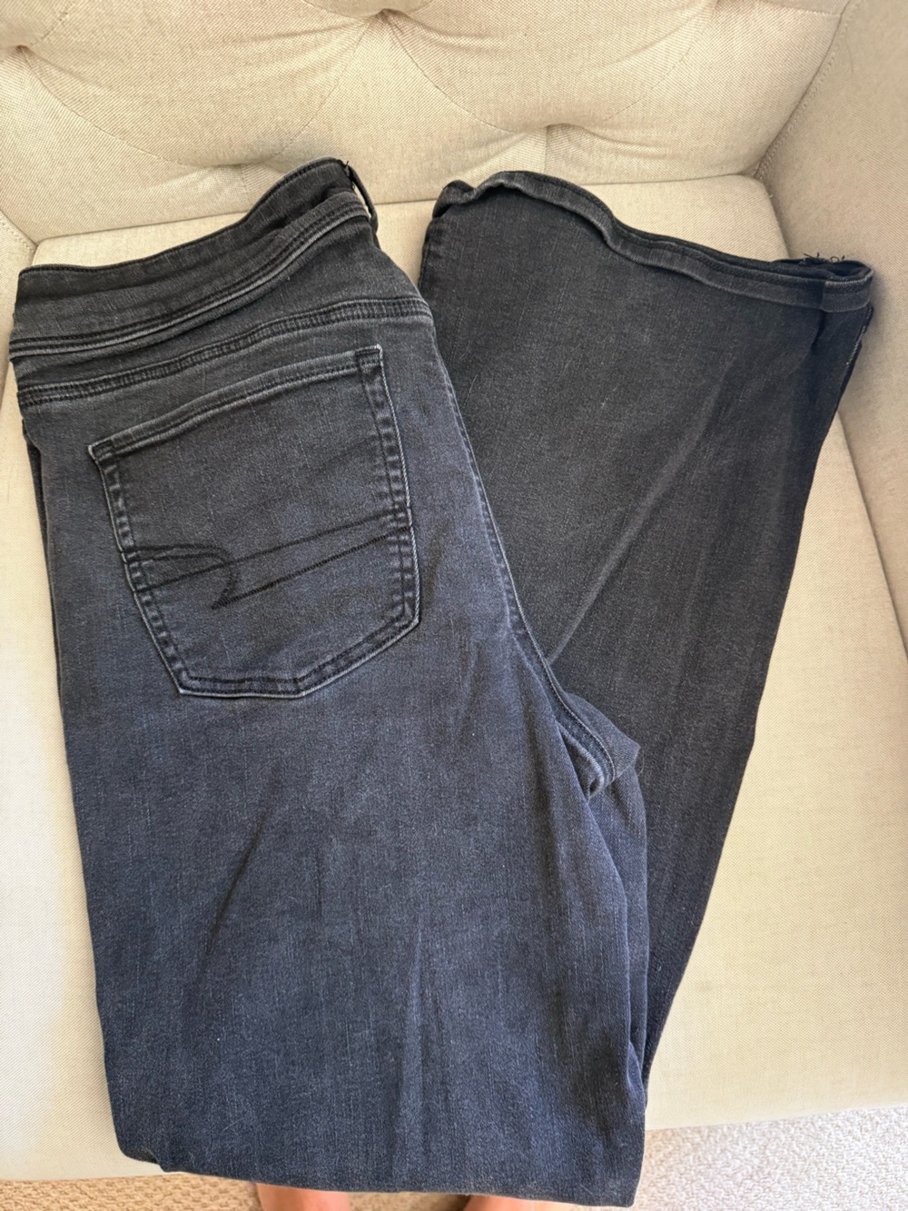 American Eagle Next Level Stretch - Black Bootcut Jeans